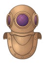 Retro diver helmet