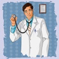 Retro doctor with stethescope