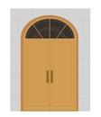 Retro door vector concept