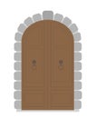 Retro door vector concept