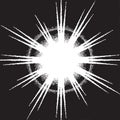 Retro dotwork sunburst or explosion with rays Royalty Free Stock Photo
