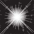 Retro dotwork sunburst or explosion with rays Royalty Free Stock Photo