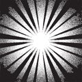Retro dotwork sunburst or explosion with rays Royalty Free Stock Photo