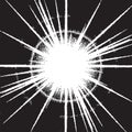 Retro dotwork sunburst or explosion with rays Royalty Free Stock Photo