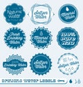 Retro Drinking Water Labels and Stickers