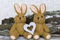 Retro Easter Bunnies Plush Animal