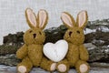 Retro Easter Bunnies Plush Animal