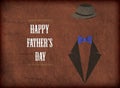 Retro effect illustration of a Father`s Day message.