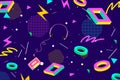 Retro Eighties Abstract Background Pattern Royalty Free Stock Photo