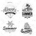 Retro elements for Summer calligraphic designs Royalty Free Stock Photo