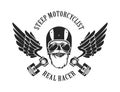 Retro emblem motorcyclist
