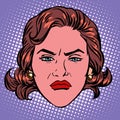 Retro Emoji wicked contempt woman face