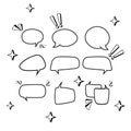 Retro empty comic bubbles or speech and thought set icon in white color on an isolated white background. Pop art style, vintage Royalty Free Stock Photo