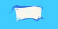 Retro empty speech textbox or think banner communication quote template concept sticker design for text talk message or