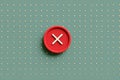 Retro Error Icon Displayed Prominently on a Dotted Grid Interface With Clear Upper Zone and Bright Colors Royalty Free Stock Photo