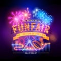 Retro Fairground Circus Sign Royalty Free Stock Photo