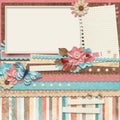 Retro family album.365 Project. Scrapbooking templates. Royalty Free Stock Photo