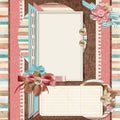 Retro family album.365 Project. Scrapbooking templates. Royalty Free Stock Photo