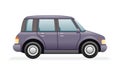 Retro Family Minivan Car Icon Realistic 3d Design Vector Illustration