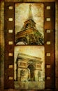 Retro filmstrip -Paris