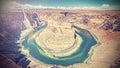 Retro filtered photo of Horseshoe Bend, USA. Royalty Free Stock Photo