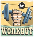 Retro fitness motivation poster