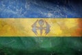 retro flag of Bantu peoples Ndebele people with grunge texture. flag representing ethnic group or culture, regional authorities.