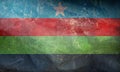 retro flag of Bantu peoples Somali Bantus with grunge texture. flag representing ethnic group or culture, regional authorities. no