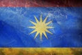 retro flag of Daco Romance peoples Serbian Vlachs with grunge texture. flag representing ethnic group or culture, regional