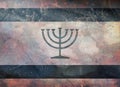 retro flag of Jewish peoples Ashkenazi Jews with grunge texture. flag representing ethnic group or culture, regional authorities.