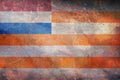 retro flag of Orange Free State, africa with grunge texture. flag representing extinct country, ethnic group or culture, regional