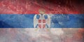 retro flag of State Serbian Krajina 1991, Europe with grunge texture. flag representing extinct country, ethnic group or culture,