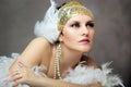 Retro flapper woman Royalty Free Stock Photo