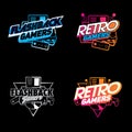 Retro Flashback Gamers gradients version vector