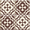 Retro Floor Tiles patern, set of four patterns Royalty Free Stock Photo