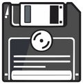 Retro Floppy Disk Cartoon Illustration for Computer Data Storage Royalty Free Stock Photo