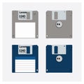 Floppy disk Realistic Vector Illustration Royalty Free Stock Photo