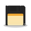 Retro floppy diskette isolated on a white background. Royalty Free Stock Photo