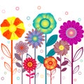 Retro floral background