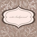 Retro floral frame Royalty Free Stock Photo