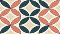 Retro Floral Geometric Ogee Pattern Vector, vector design Generative AI Royalty Free Stock Photo