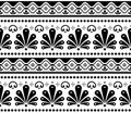 Mexican vector seamless black and white pattern inpired by traditional pottery and ceramics art Talavera Poblana