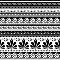 Talavera Poblana vector seamless pattern inspired by traditional Mexican decorated pottery and ceramics in black and white