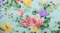 Retro Floral Pattern Fabric Background