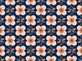 Retro floral pattern with leaves Modern flowers background