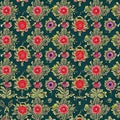 694 Retro Floral Patterns: A retro and vintage-inspired background featuring retro floral patterns in retro colors that evoke a