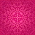 Retro floral red vector pattern wallpaper background fashion mandala design template in vintage style Royalty Free Stock Photo