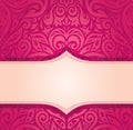 Retro floral red vector pattern wallpaper design Royalty Free Stock Photo