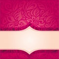 Retro floral red vector pattern wallpaper design Royalty Free Stock Photo