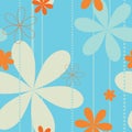 Retro floral seamless pattern Royalty Free Stock Photo